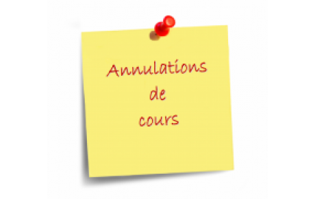 Annulation de cours